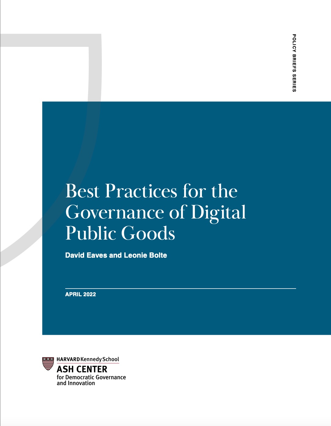 Best Practices for the Governance of Digital Public Goods