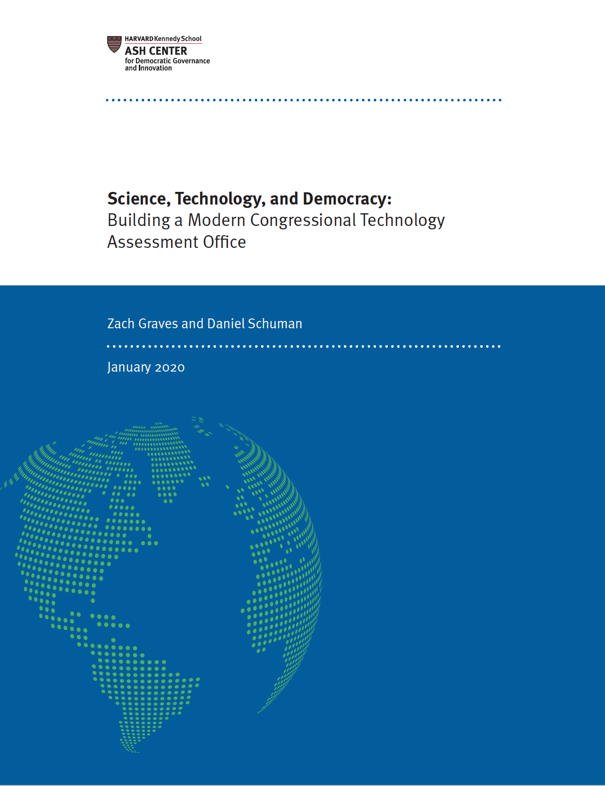 Science, Technology, & Democracy: Building a Modern Congressional Technology Assessment Office