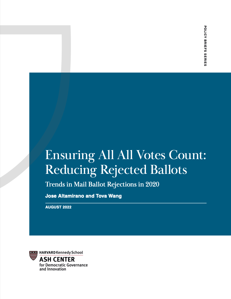 Ensuring All Votes Count: Reducing Rejected Ballots