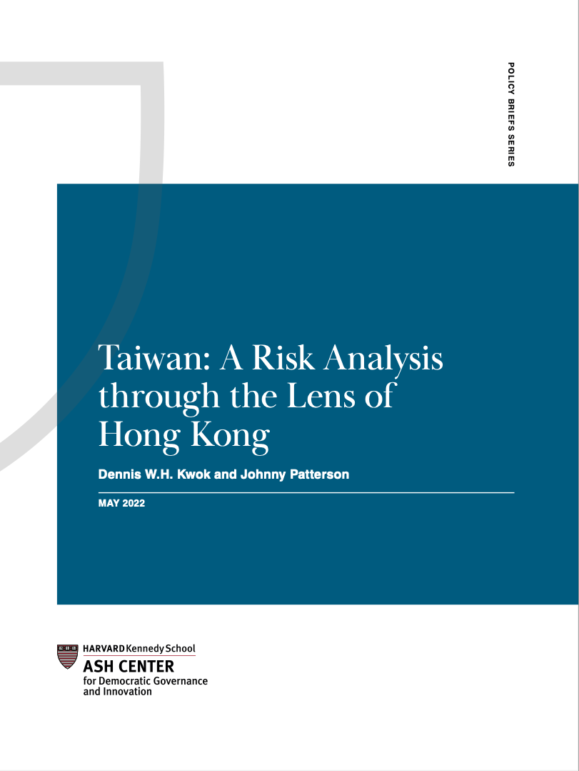 Taiwan: A Risk Analysis Through the Lens of Hong Kong