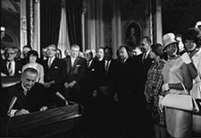 Signing Voting Rights Act