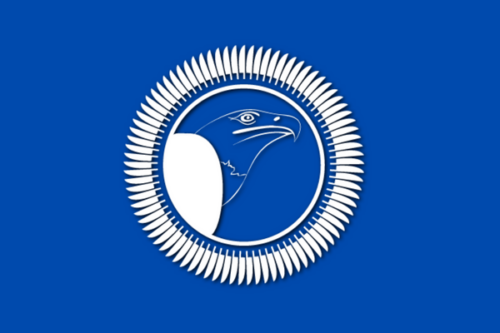 Logo of Harvard Project, bird within circle of feathers