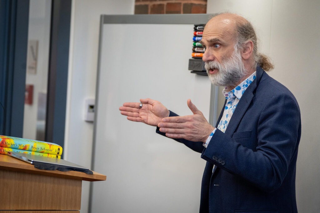 Bruce Schneier gives a lecture on his new book