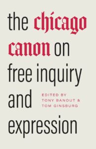 Front cover of "The Chigaco Canon on Free Inquiry and Expression"