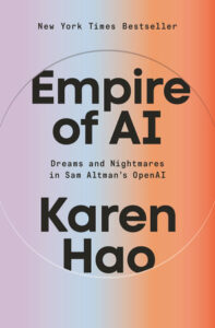 Book cover of "Empire of AI"