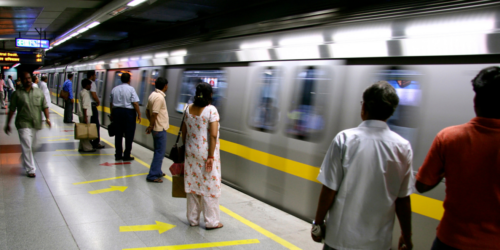 An image of a train station in India.