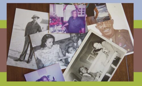 A photo collage of some members of the Greenidge family.