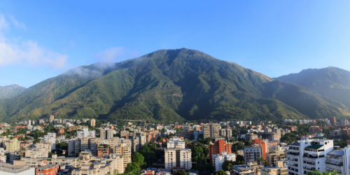 A skyline photo of Caracas, Venezuela.