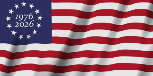 American flag background 1776-2026