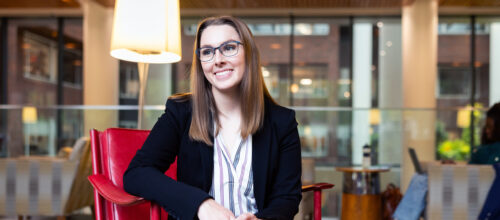 Picture of Paige Swem at Harvard.