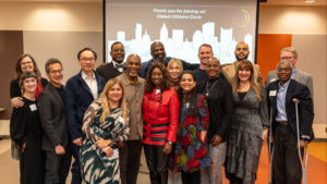 Community organizing event with Global Citizens Circle, Roxbury Community College, Get Konnected, and the Ash Center in December 2025.