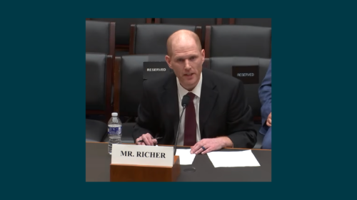 Stephen Richer testifying before Congress.