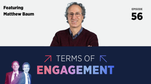Terms of Engagement main graphic with picture of Matthew Baum.