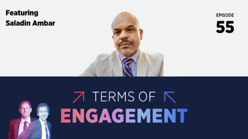 Picture of Saladin Ambar in the Terms of Engagement header.