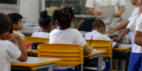 Group of kids in a classroom