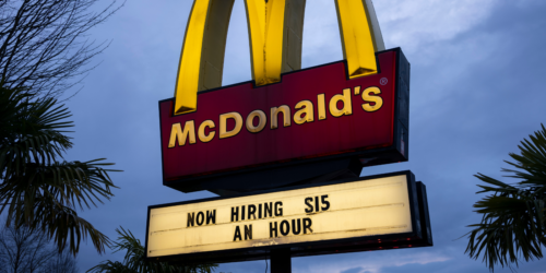 McDonalds sign accepting job applications