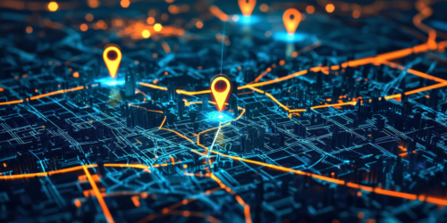 A digital map displaying crime hotspots in a city, with markers indicating recent incidents